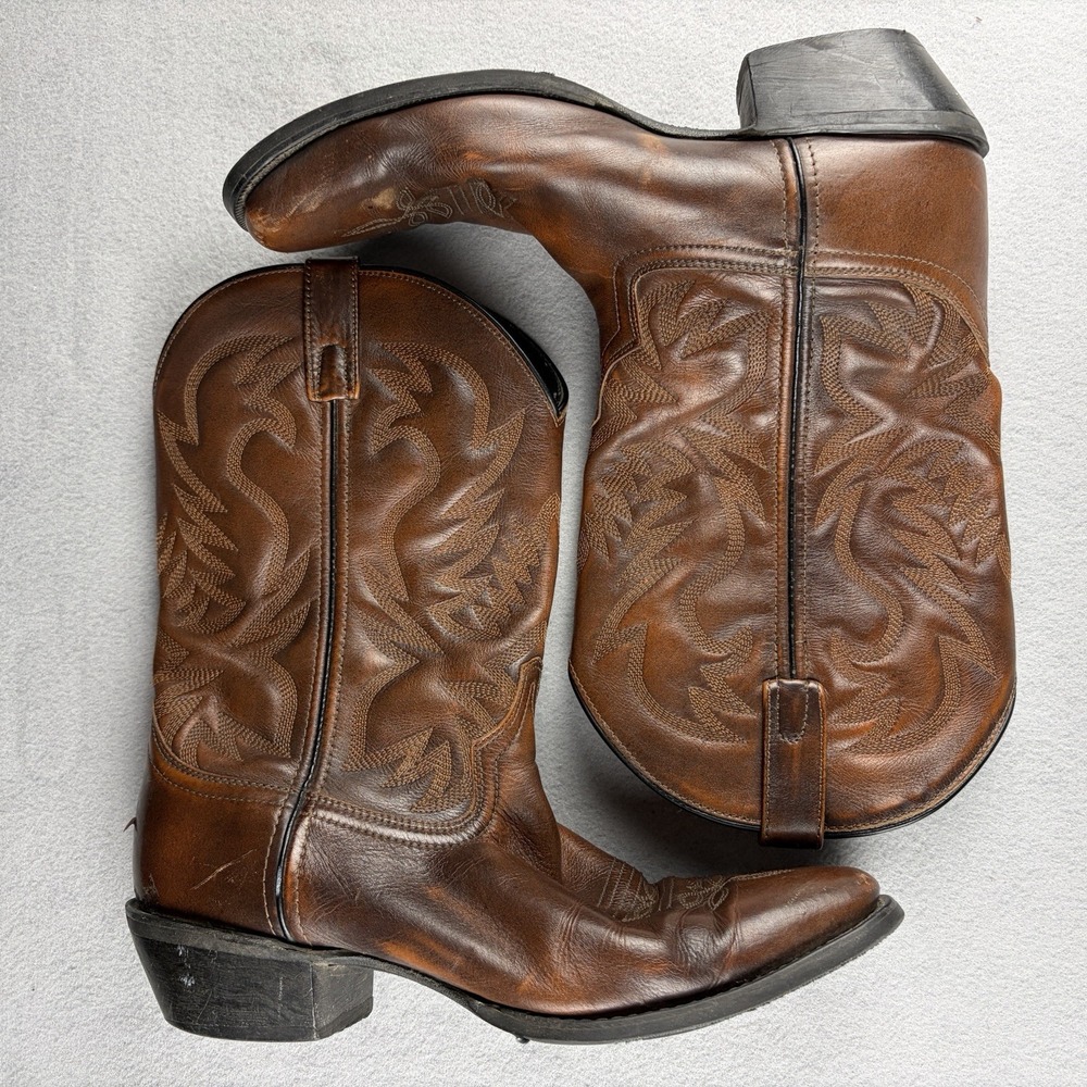 Laredo 68444 Western Cowboy Boots Brown Leather Men's 11D